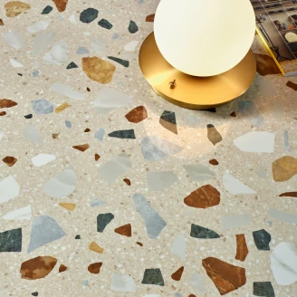 Klinker <strong>Guss-Terrazzo</strong>  XL Beige Matt 60x60 cm