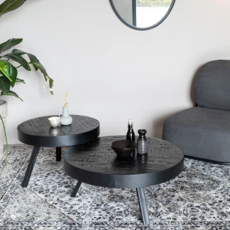 Soffbord Lioric Svart Ø74 cm