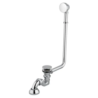 Badkar <strong>Royal Elegance</strong>  Silver Blank 160 cm med Vit Lejonfötter & Badavlopp