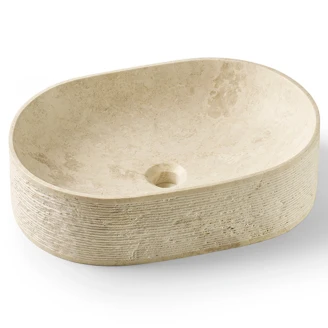 Bathco Tvättställ Stone Morella Oval Beige 52x37 cm