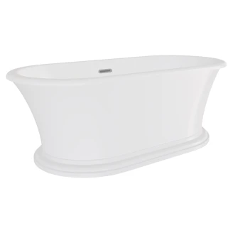 Badkar <strong>Esmeree</strong>  Vit Blank 160 cm med Krom Pop-up Bottenventil