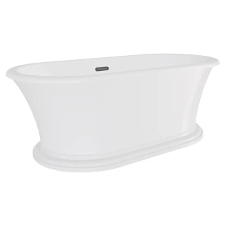 Badkar <strong>Esmeree</strong>  Vit Blank 160 cm med Grå Pop-up Bottenventil