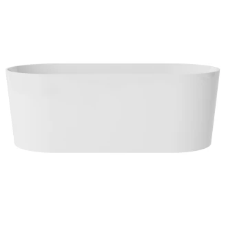 Badkar Linna Vit Matt 160 cm med Guld Pop-up Bottenventil