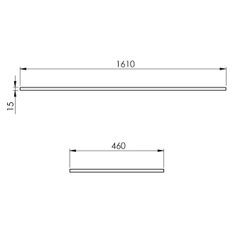 Bänkskiva Bloc Vit Matt 160 cm