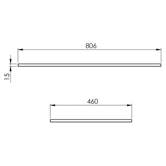 Bänkskiva Bloc Grön Matt 80 cm