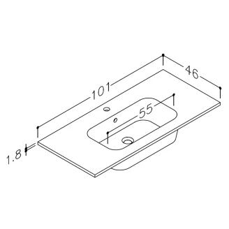 Servant <strong>Elide</strong>  Hvit Blank 100 cm