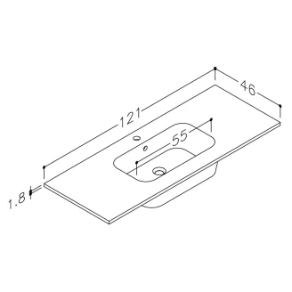 Servant <strong>Elide</strong>  Hvit Blank 120 cm