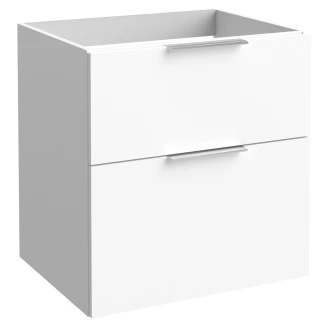 Tvättställsskåp Velira Vit Matt 60 cm med Handfat Vit & Handtagen Krom