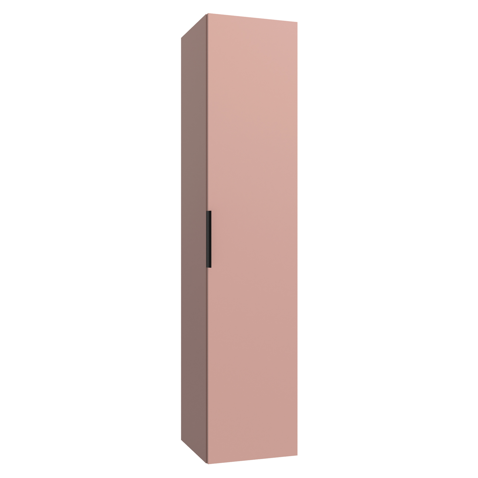 Väggskåp Velira Rosa Matt med Handtag Svart