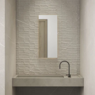 Marmor Dekor Kakel <strong>Legacy</strong>  Beige Matt-Relief 40x120 cm