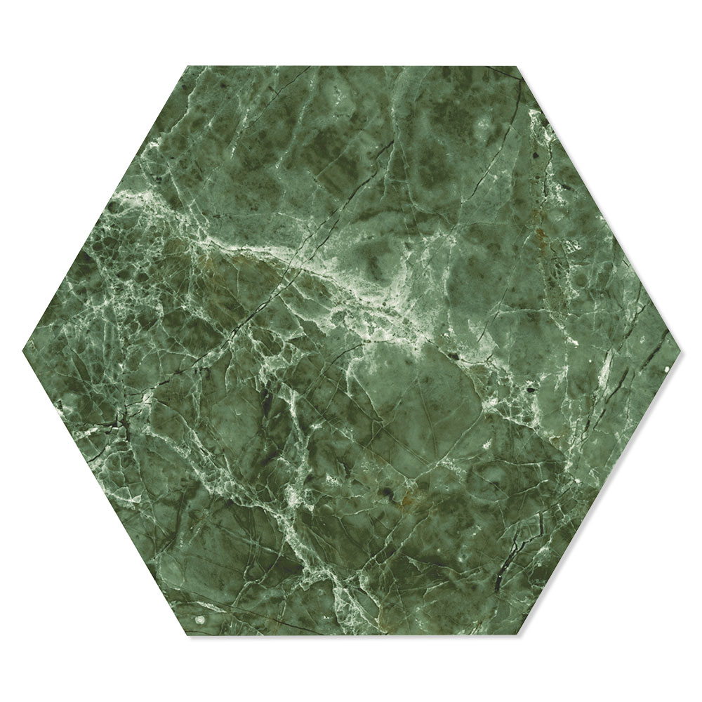 Marmor Hexagon Klinker Artis Grön Matt 15x17 cm | Hill Ceramic®