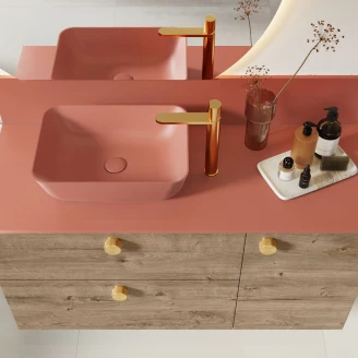 Bänkskiva Bloc Rosa Matt 100 cm
