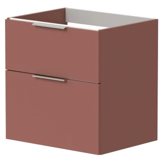 Tvättställsskåp <strong>Velira</strong>  Antik Röd Matt 60 cm med Handfat Vit & Handtagen Krom