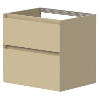 Tvättställsskåp <strong>Skift</strong>  Beige Matt 60 cm med Handfat Vit