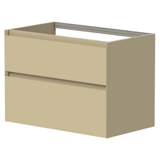 Tvättställsskåp Skift Beige Matt 80 cm med Handfat Vit