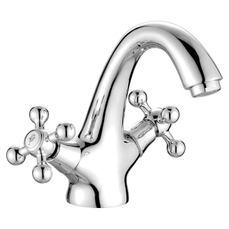 Tvättställsblandare <strong>Bexley</strong>  Krom Blank med Bottenventil