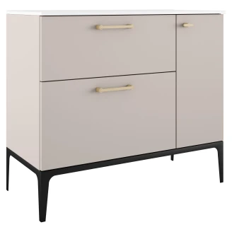 Tvättställsskåp Guld <strong>Ombra</strong>  Beige 100 cm Vänster med Handfat Vit & Ben