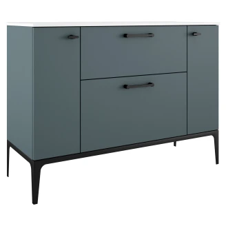 Tvättställsskåp Svart <strong>Ombra</strong>  Blå 120 cm med Handfat Vit & Ben