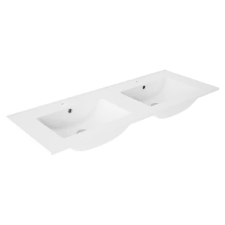Dubbelt Badrumskommod Svart <strong>Ombra</strong>  Blå 120 cm med Handfat Vit & Ben