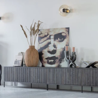 Woood TV-Bänk <strong>Gravure</strong>  Mörkbrun 100 cm