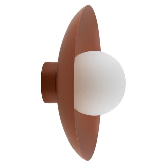 Vägglampa <strong>Solin</strong>  Tegelröd, Vit Matt