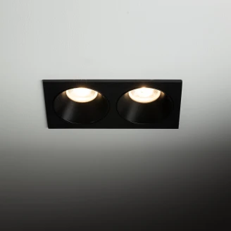 Spotlight Dubbel <strong>Aero</strong>  Svart Matt