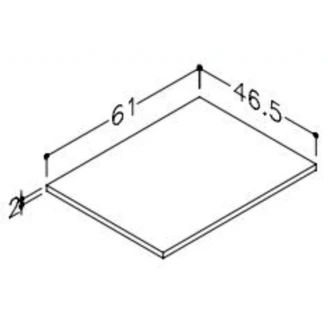Bänkskiva Monteluce Svart Matt 61 cm