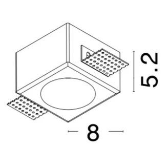 Nova Luce Spotlight <strong>Cosimo</strong>  Vit Betong Ø 8 cm