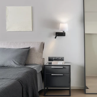 Nova Luce Bordslampa Savona Ny Svart, Vit