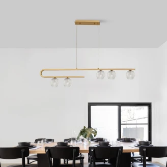 Nova Luce Hängande Lampa XL Guld, Transparent