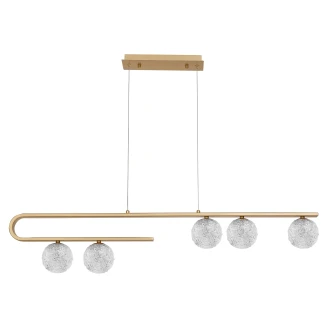 Nova Luce Hängande Lampa XL Guld, Transparent