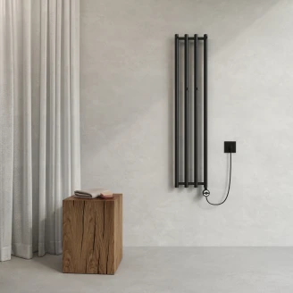 El Handdukstork 400 W <strong>Aaeris</strong>  Svart Matt 120 cm