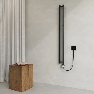 El Handdukstork 200 W <strong>Aaeris</strong>  Svart Matt 120 cm