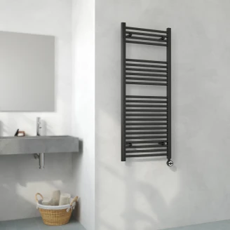 El Handdukstork 400 W <strong>Ardent</strong>  Svart Matt 60x120 cm