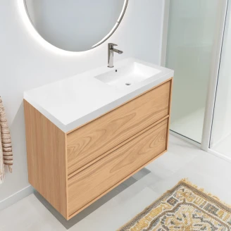 Bathco Tvättställ <strong>Resin</strong>  Castro Vit Blank 100 cm