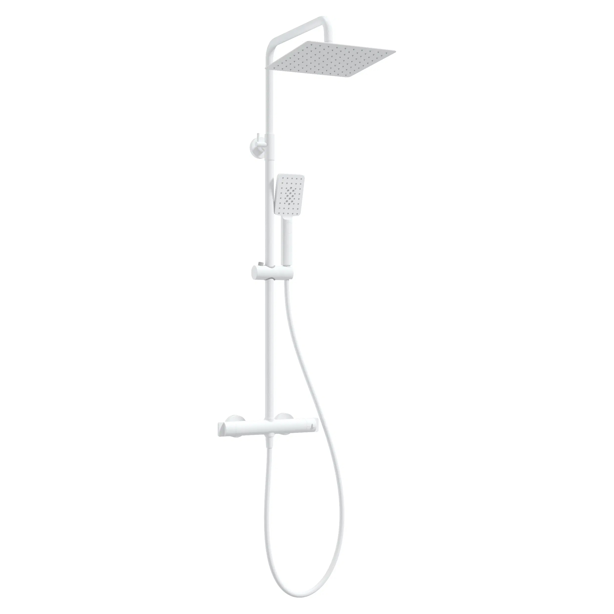 Takduschset med Duschblandare Therm Vit Matt med Termostat
