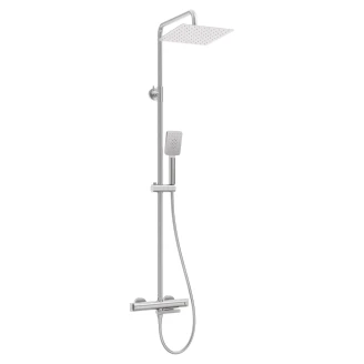 Takduschset med Badkarsblandare <strong>Therm</strong>  Krom Matt med Termostat