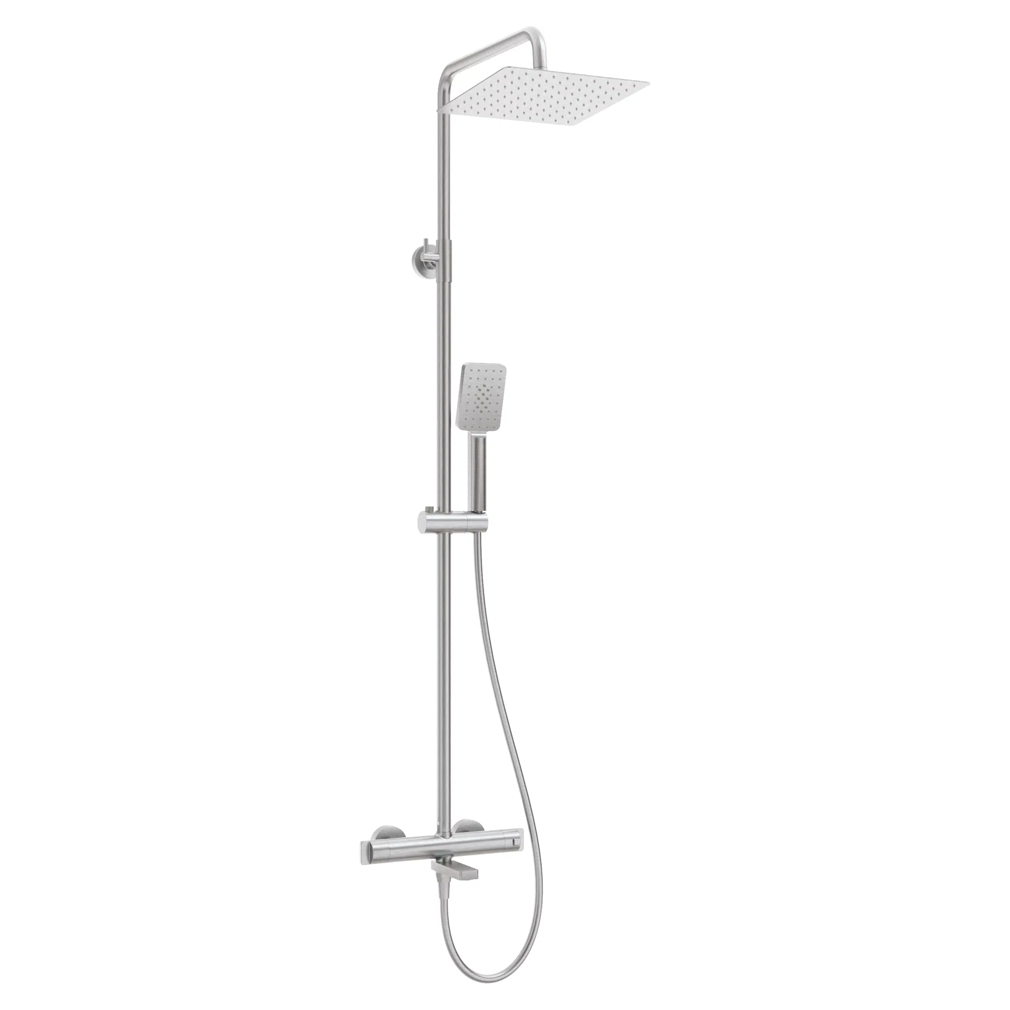 Takduschset med Badkarsblandare Therm Krom Matt med Termostat