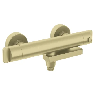 Badkarsblandare <strong>Therm</strong>  Borstad Guld Matt med Termostat