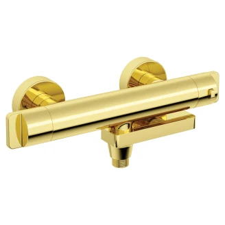 Badkarsblandare <strong>Therm</strong> Guld Blank med Termostat