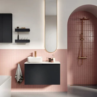 Spegel med Backlit <strong>Lucora</strong>  Rosa Guld 35x150 cm