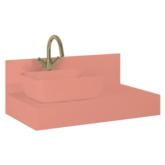 Bänkskiva Bloc Rosa Matt XL 80 cm