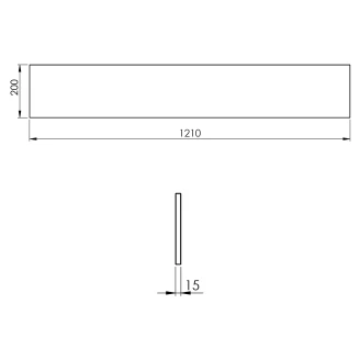 Stänkskydd Panel Bloc Vit Matt 120 cm