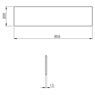 Stänkskydd Panel Bloc Rosa Matt 80 cm