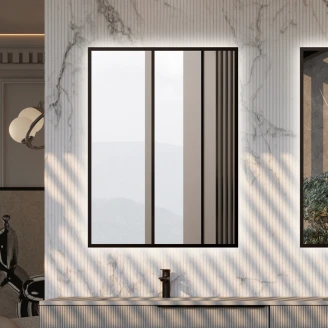 Spegel <strong>Lucora</strong>  Svart med Backlit 60x80 cm