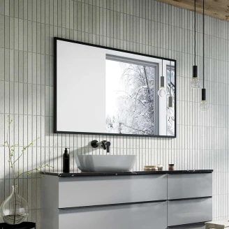 Spegel <strong>Lucora</strong>  Svart 120x80 cm