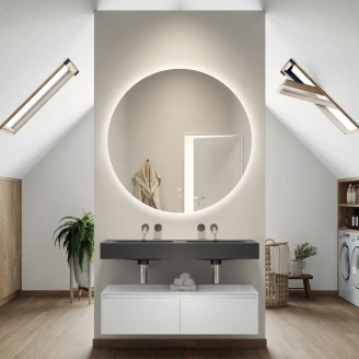 Dubbelt Tvättställ Luvo Antracit Matt 120 cm