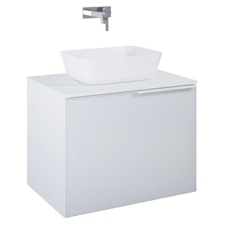 Tvättställsskåp <strong>Liryvia</strong>  Vit Matt 70 cm med Bänkskiva