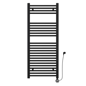 El Handdukstork 400 W <strong>Ardent</strong>  Svart Matt 60x120 cm