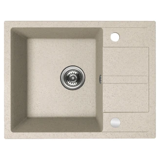Granit Diskbänk <strong>Pia</strong>  Beige Matt 56x44 cm med Vattenlås